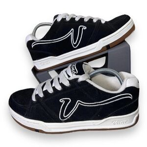Vans Swirl‎ Skate Shoes Black/White Suede Women's 9.5